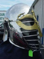 Slatt Back Vendel Helm with Brass Castings